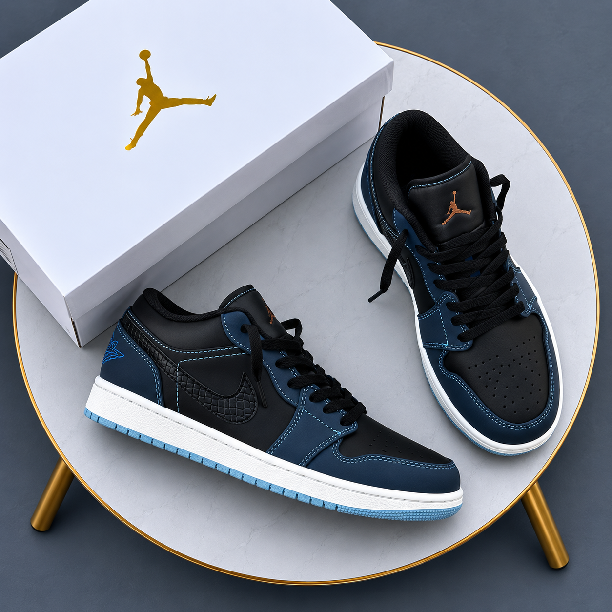 Air Jordan 1 Low SE “Black Dark Obsidian Snakeskin”