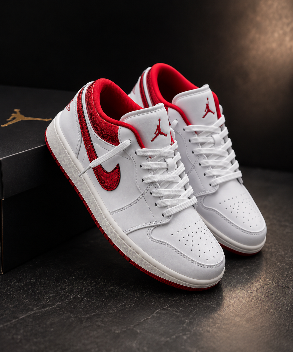 Air Jordan 1 Low “Ruby” Women’s – Sail/Varsity Red/Team Red