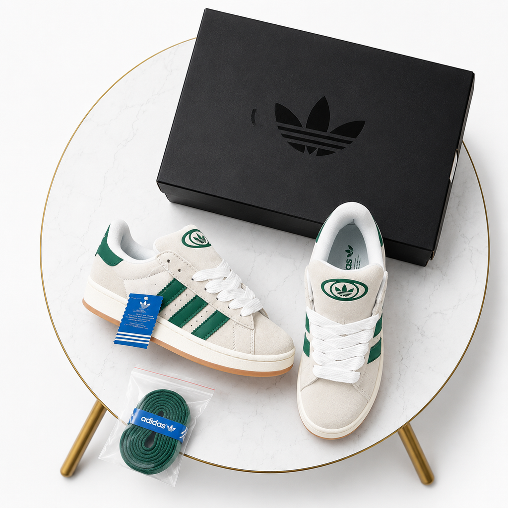Adidas Campus 00s Green | Premium Suede Sneakers | Retro Streetwear Style
