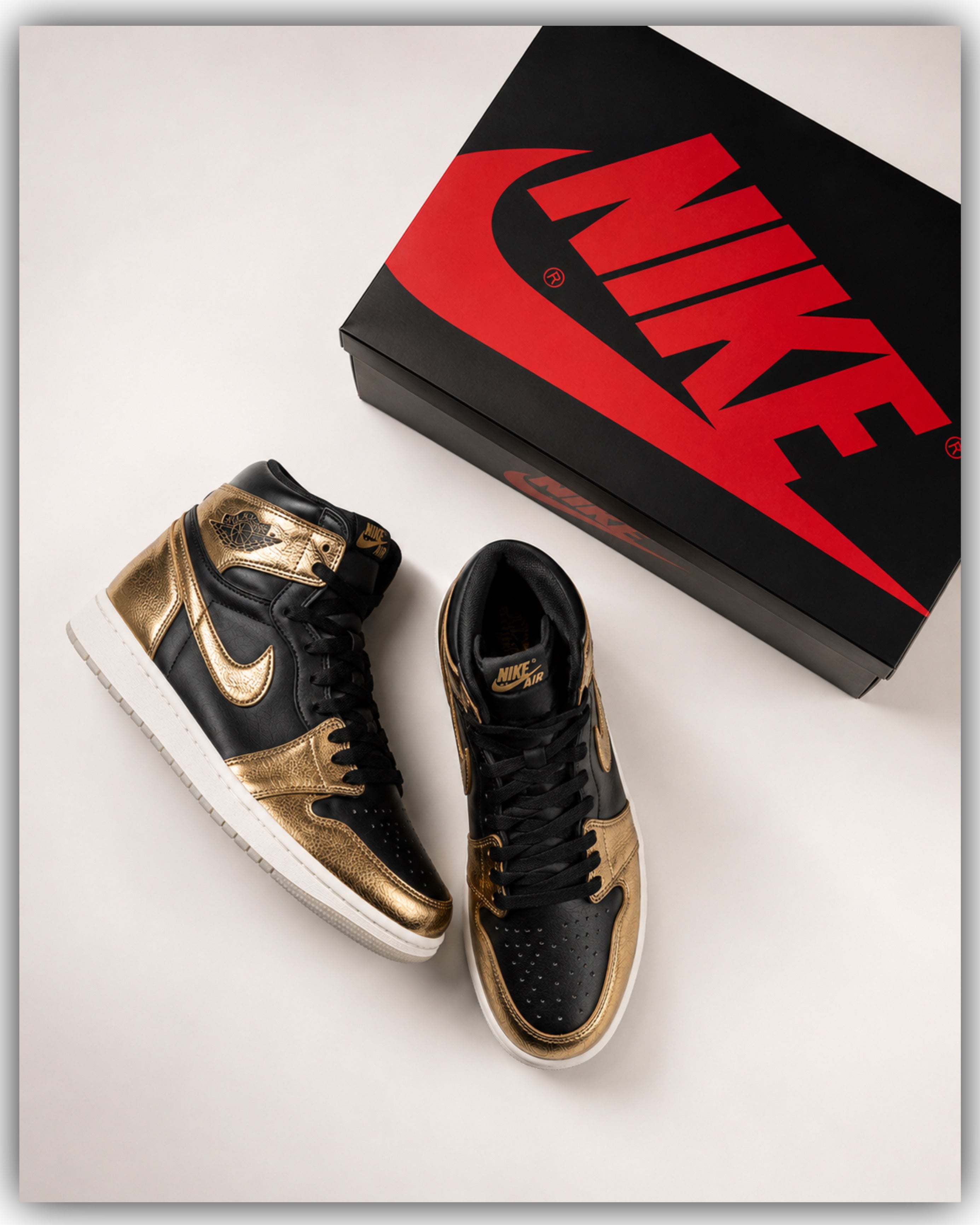 Air Jordan 1 High OG Metallic Gold | Premium Black & Gold Sneaker | Limited Edition