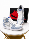 Air Jordan 1 High Retro OG Hyper Royal – Vintage Blue Suede Sneakers