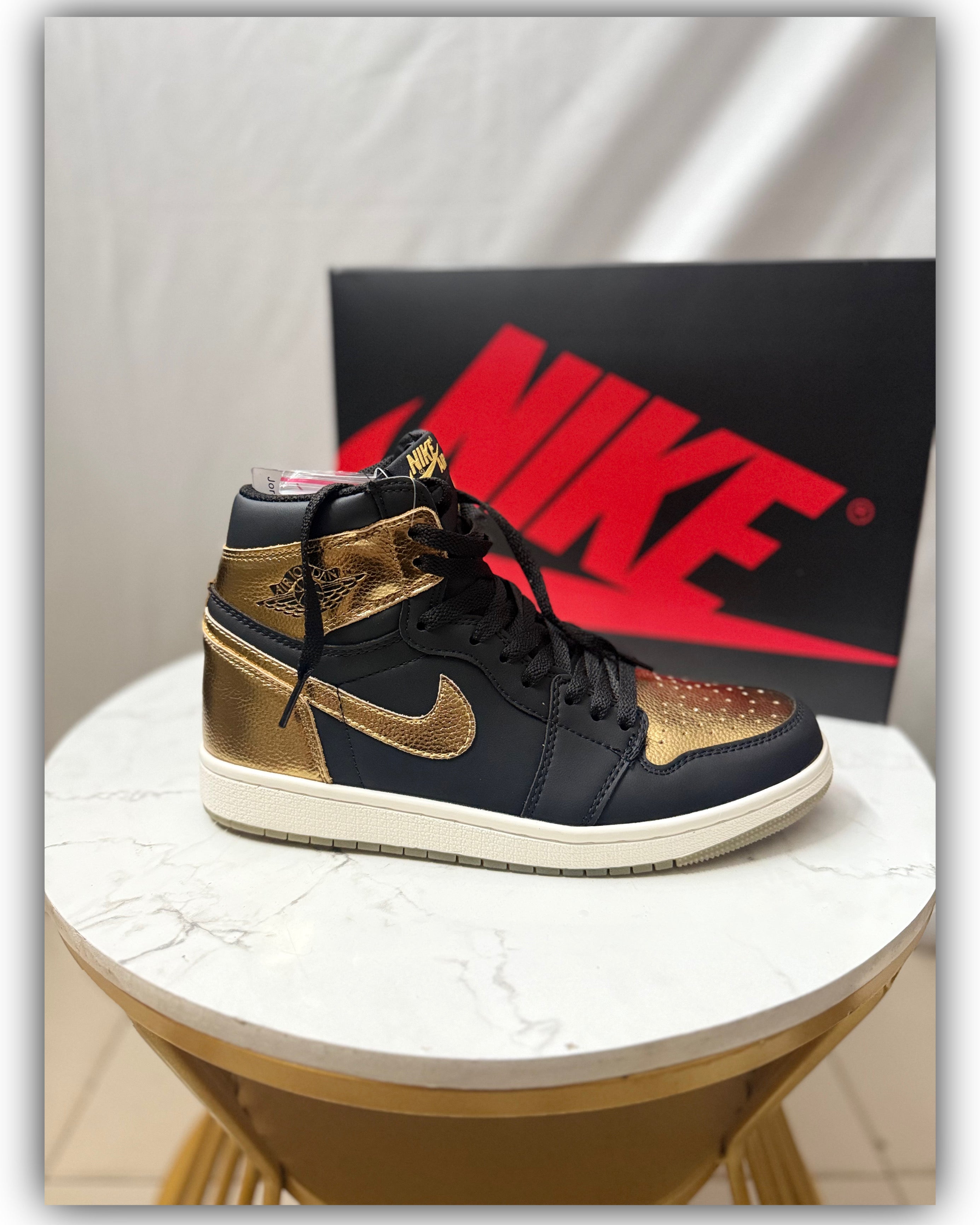 Air Jordan 1 High OG Metallic Gold | Premium Black & Gold Sneaker | Limited Edition